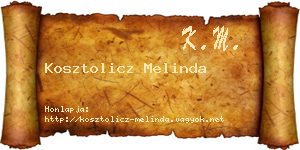 Kosztolicz Melinda névjegykártya