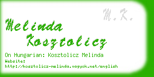 melinda kosztolicz business card